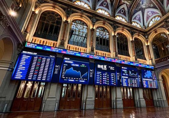 Interior de la Bolsa de Madrid.