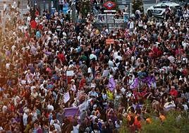 Manifestación en Madrid en apoyo a la futbolista Jenni Hermoso.