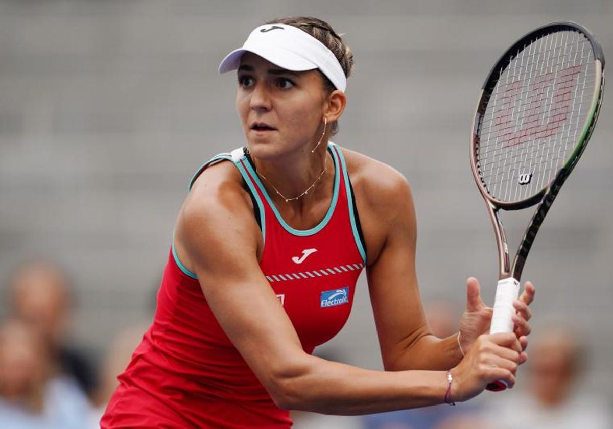 Rebeka Masarova, durante su duelo ante Maria Sakkari.