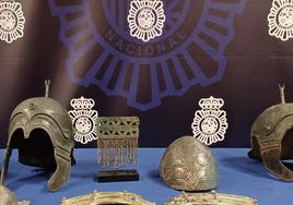 Algunas de las piezas recuperadas por la Policía Nacional.
