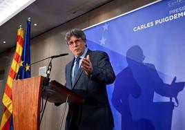 Carles Puigdemont, en su comparecencia.