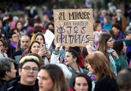 Pancarta en la manifestación del 8 de marzo.