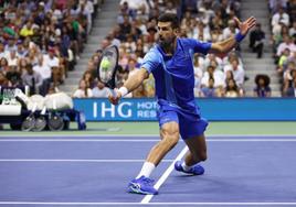 Djokovic durante el partido.