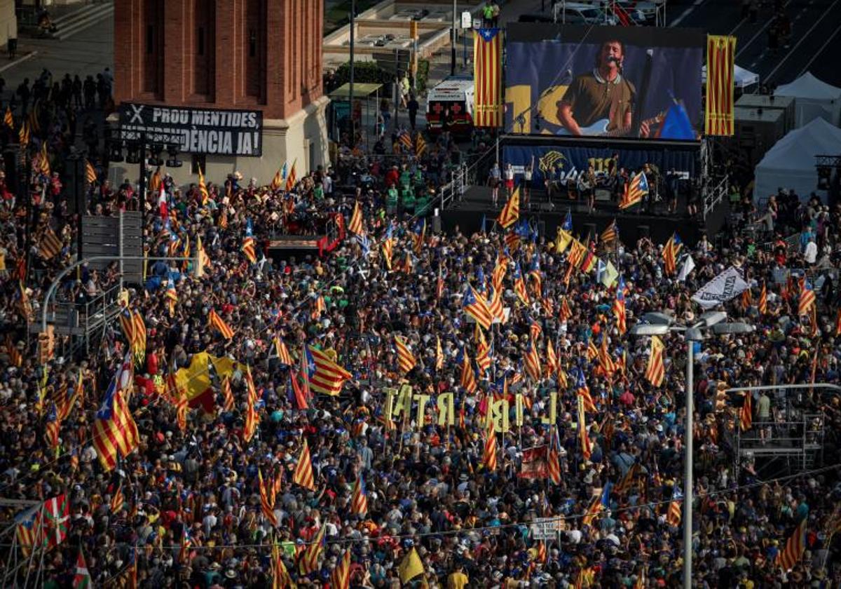 Manifestación convocada por la ACN con motivo de la Diada 2023