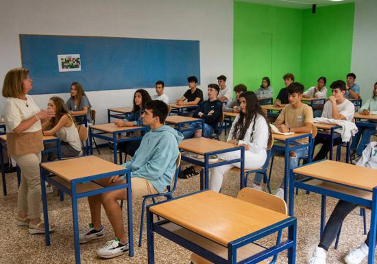 Jóvenes en un colegio de Castilla y León.