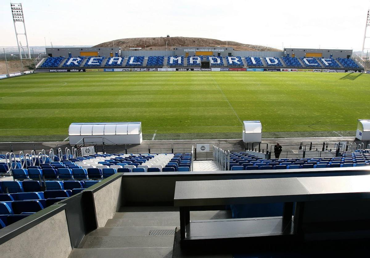 Vista del campo de la ciudad deportiva madridista donde suele jugar sus partidos el Castilla.