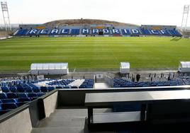 Vista del campo de la ciudad deportiva madridista donde suele jugar sus partidos el Castilla.