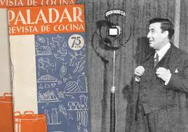 Gonzalo Avello, en Unión Radio (revista 'Ondas', 1932) y portada de la revista Paladar