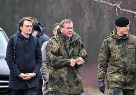 El ministro de Defensa alemán, Boris Pistorius, visita una base en Augustdorf, en una imagen de archivo.