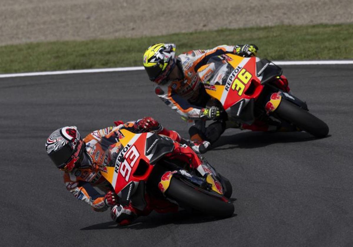 Marc Márquez, durante la carrera sprint de este sábado en el GP de Japón.