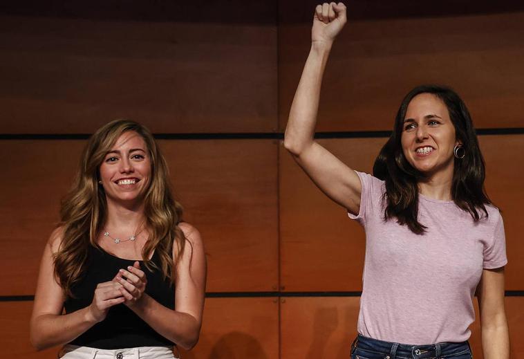 Ione Belarra en un encuentro con militantes en Valencia