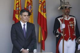 Pedro Sánchez, en el desfile del 12-O.