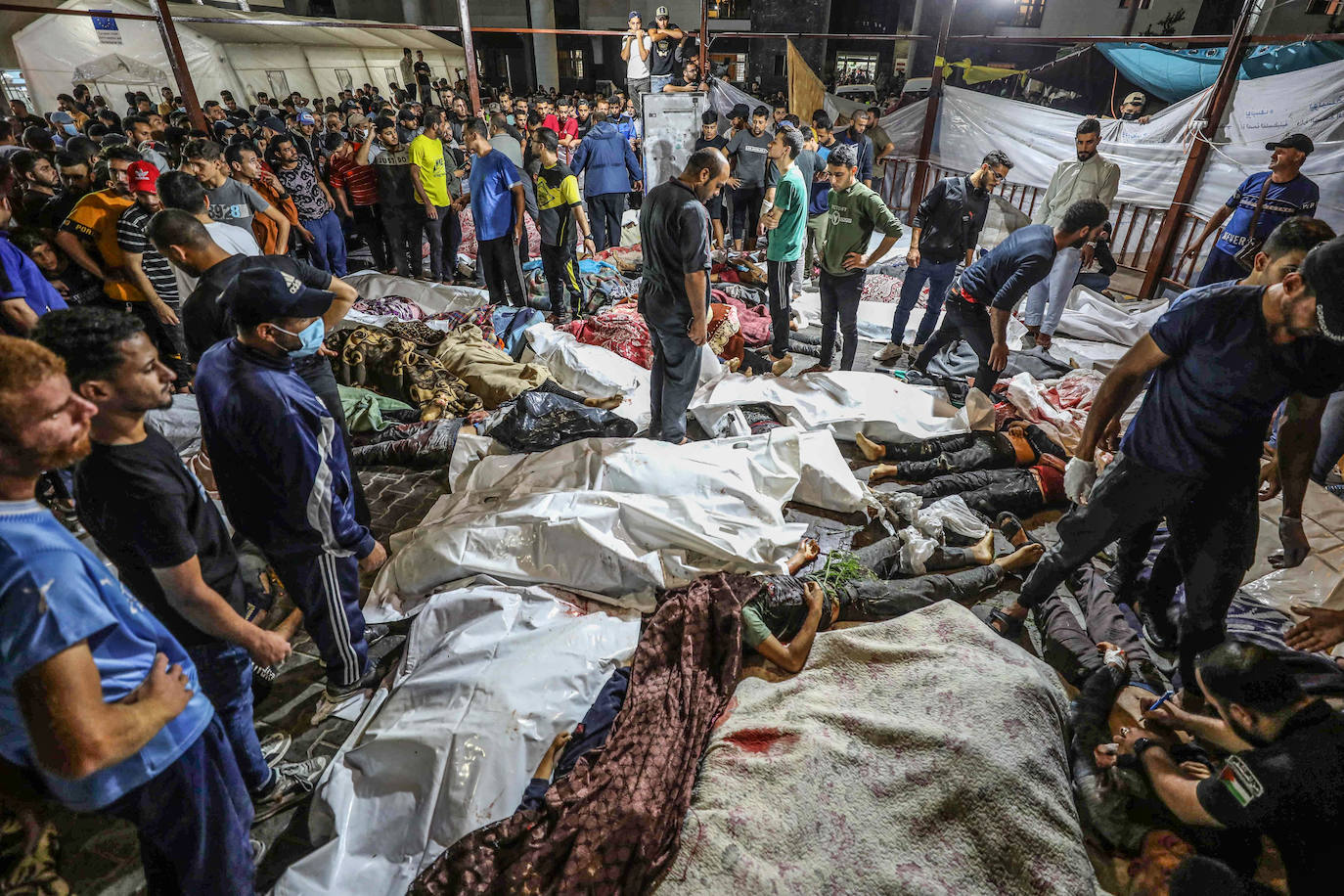 Las imágenes del ataque al hospital de Gaza