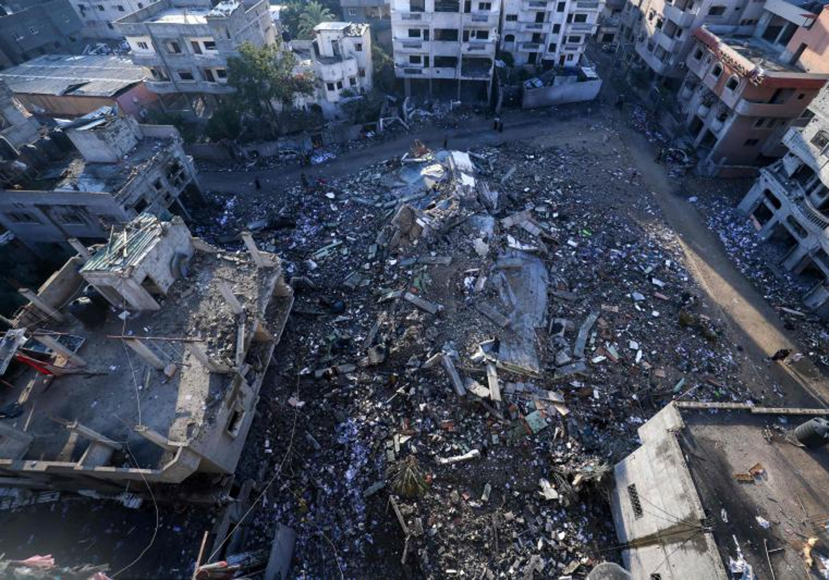 Un campo de refugiados al sur de Gaza.