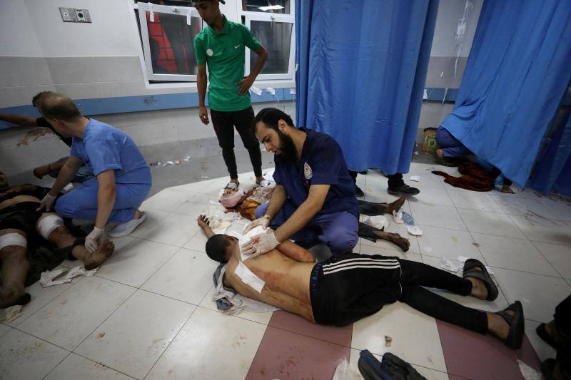 Las imágenes del ataque al hospital de Gaza