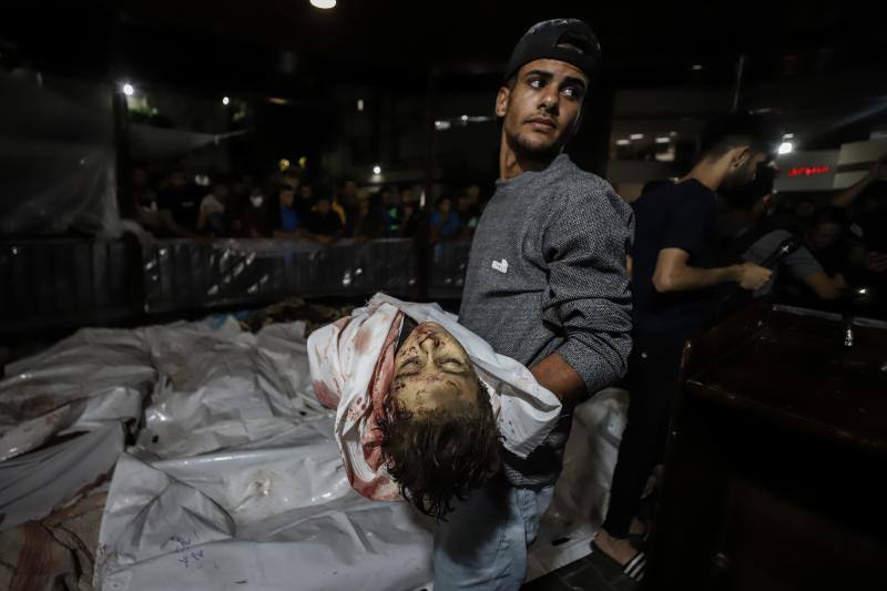 Las imágenes del ataque al hospital de Gaza