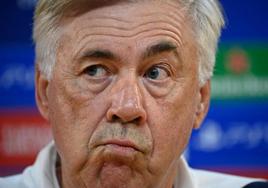 Carlo Ancelotti, durante la rueda de prensa.