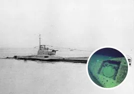 El HMS Thistle y detalle de la escotilla de su pecio encontrado en Noruega.
