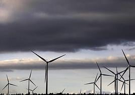 Planta de energía eólica.