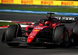 Charles Leclerc, durante la sesión de clasificación en el Gran Premio de México.