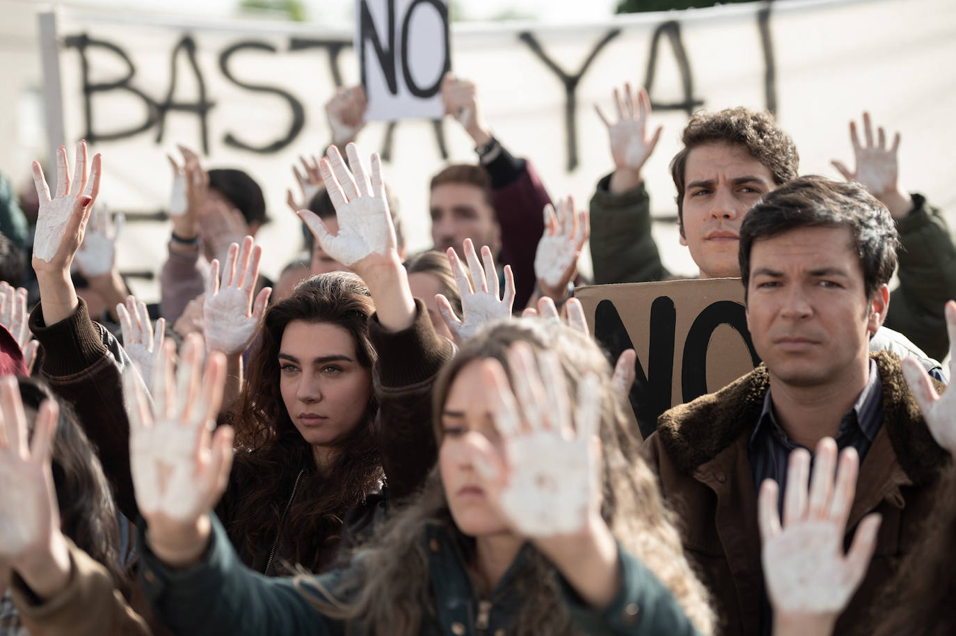 María, en el inicio del movimiento Manos blancas