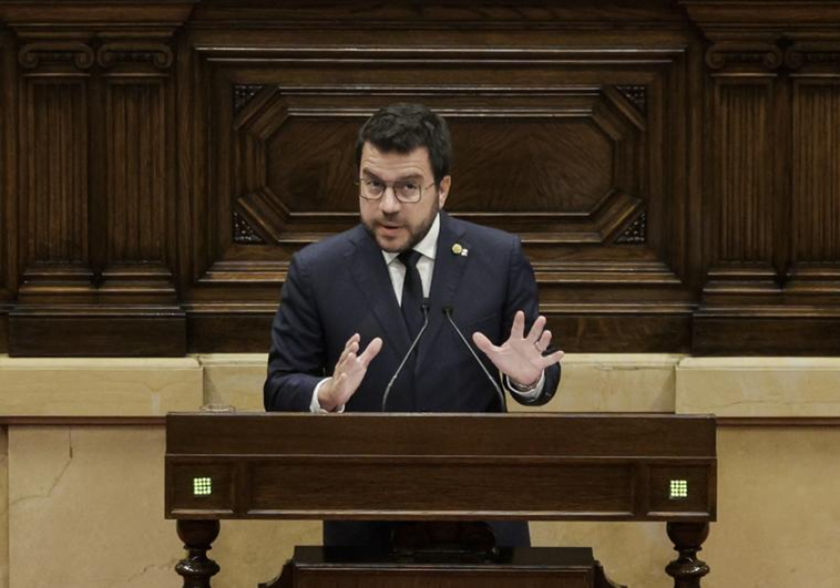 El presidente de la Generalitat catalana Pere Aragonès,