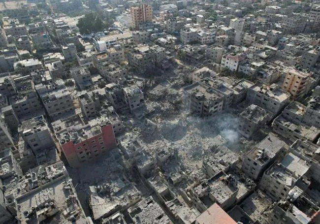 Effect of Israeli bombings inside Gaza.