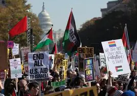 Las calles en EE UU se vuelcan en los palestinos