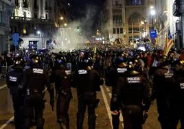 Disturbios en Barcelona en 2019.