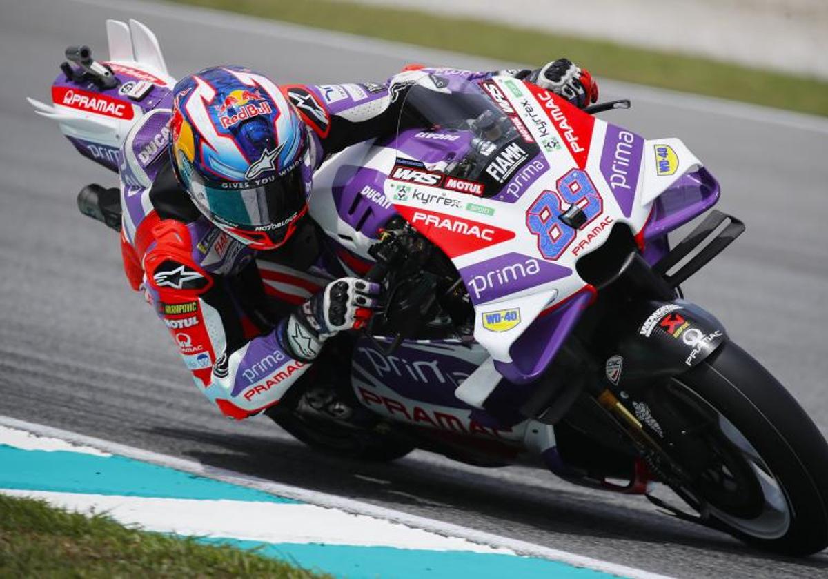 Jorge Martín, rodando en Sepang.