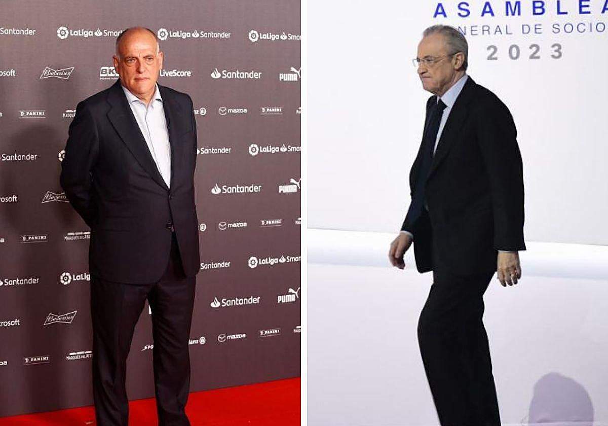 Florentino carga contra LaLiga y Tebas le acusa de «mentir»