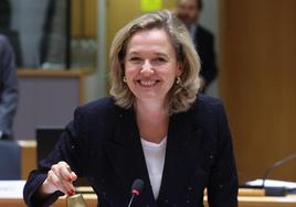 La vicepresidenta en funciones, Nadia Calviño.