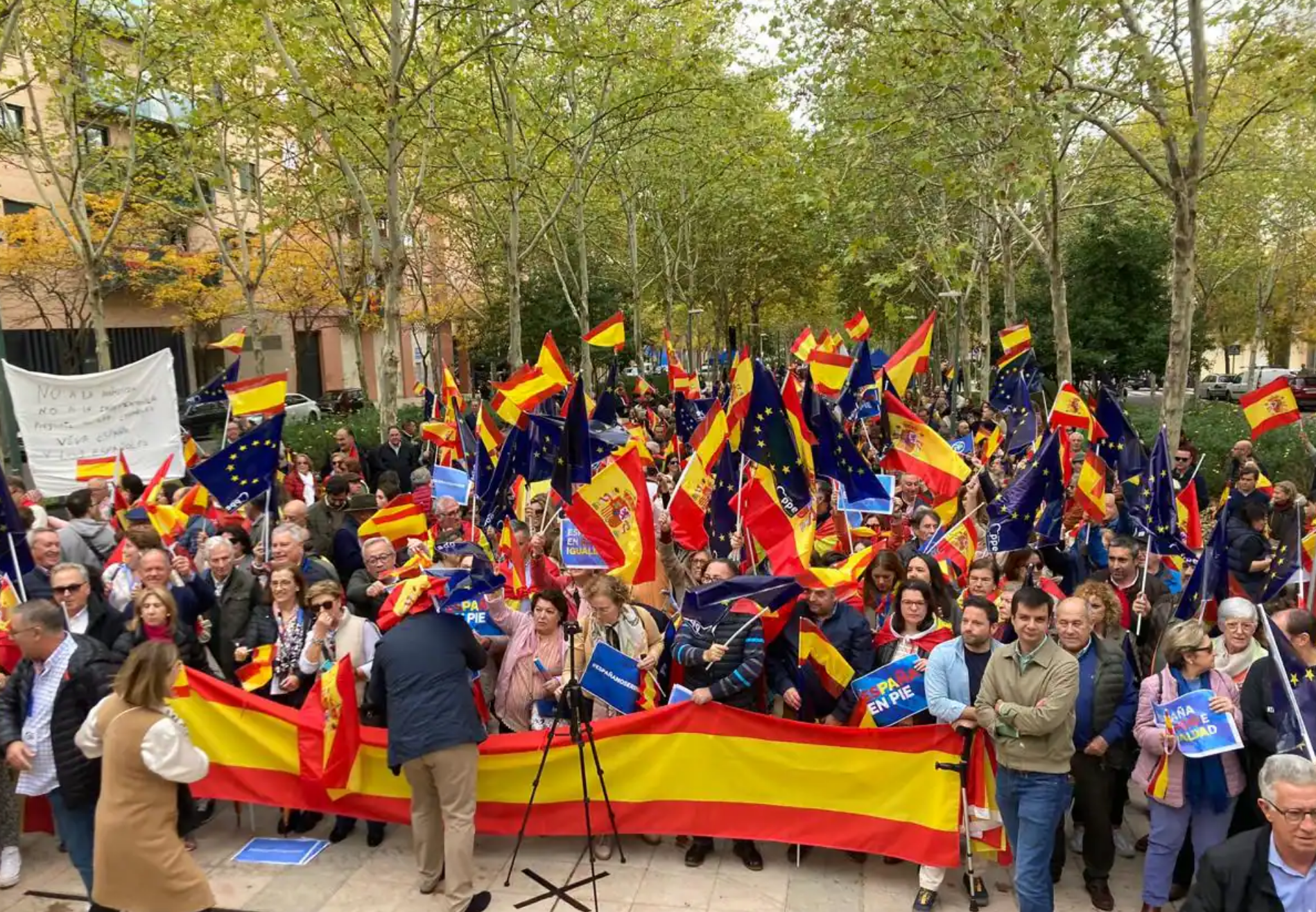 Manifestantes en Badajoz.