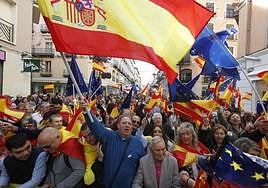 Las manifestaciones contra la amnistía, en imágenes