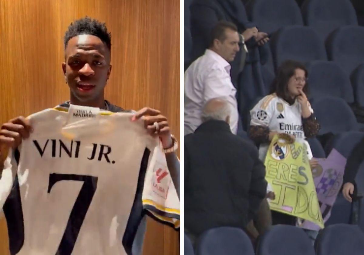 El bonito gesto de Vinicius con la niña a la que le 'robaron' su camiseta