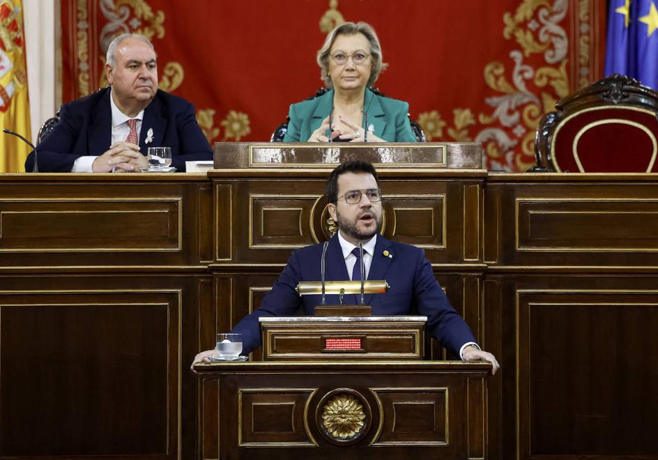 Aragonés interviene en el Senado.