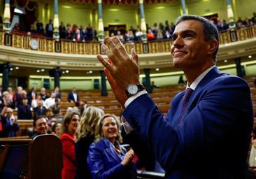 Pedro Sánchez, reelegido presidente en la primera votación