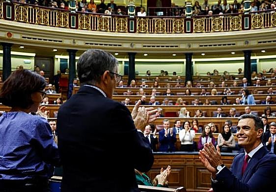 Pedro Sánchez, durante el debate de investidura.