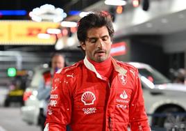 Carlos Sainz, tras el incidente con la alcantarilla que puso patas arriba los libres en Las Vegas.