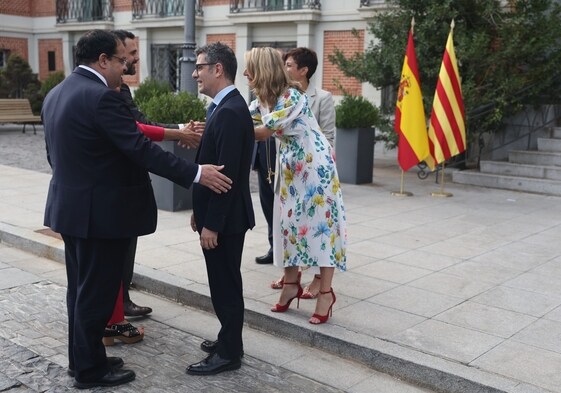 Los ministros Bolaños, Díaz y Rodríguez reciben a los representantes del Govern en una de sus citas.