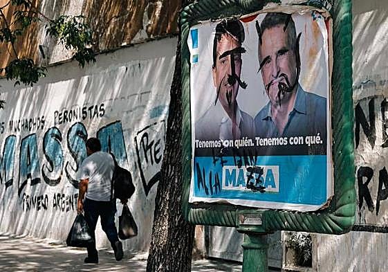 Cartel electoral del candidato Sergio Massa.