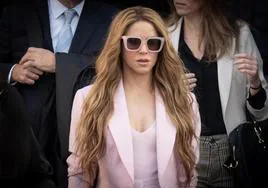 Shakira, a la salida de los juzgados.