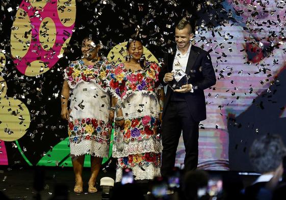 Dabiz Muñoz, el pasado martes, cuando fue seleccionado por tercera vez consecutiva mejor cocinero del mundo.