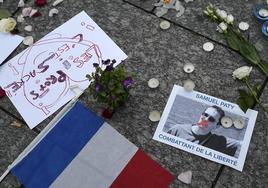 Homenajes en Francia en recuerdo al profesor Samuel Paty.