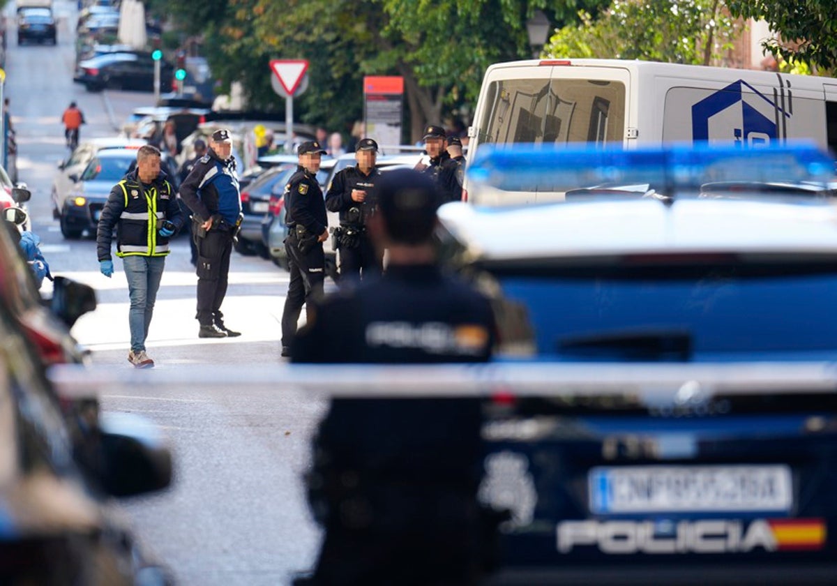 Imagen de la escena del atentado el pasado 9 de noviembre en Madrid