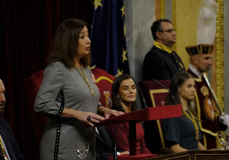 Francina Armengol en su intervención.