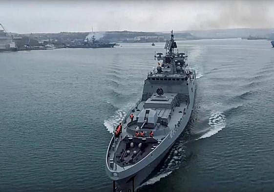 Un buque ruso en el mar Negro