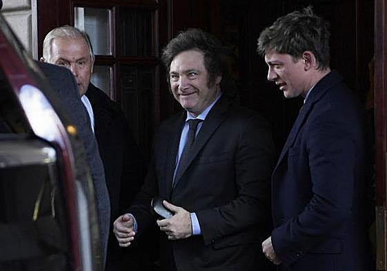 El presidente electo de Argentina, Javier Milei, durante su visita a Washington.