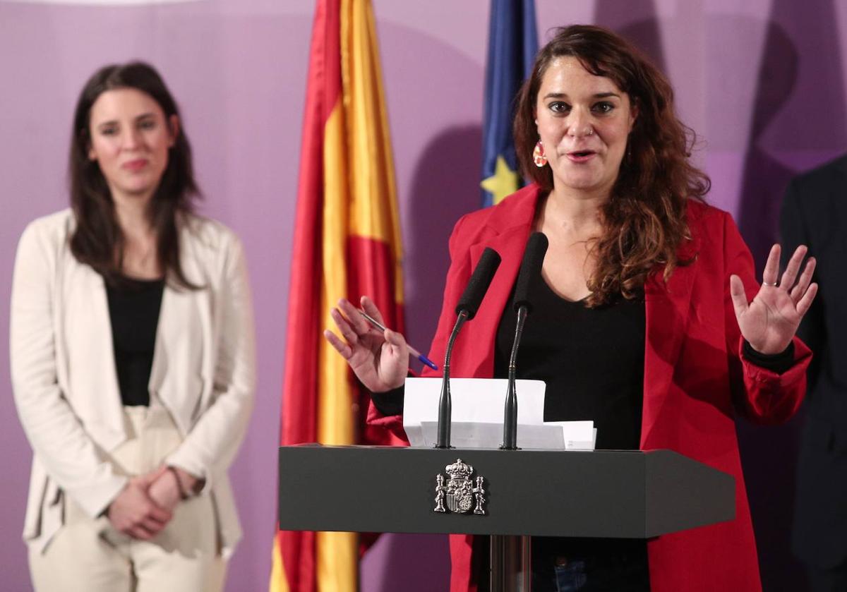 Irene Montero y Noelia Vera.