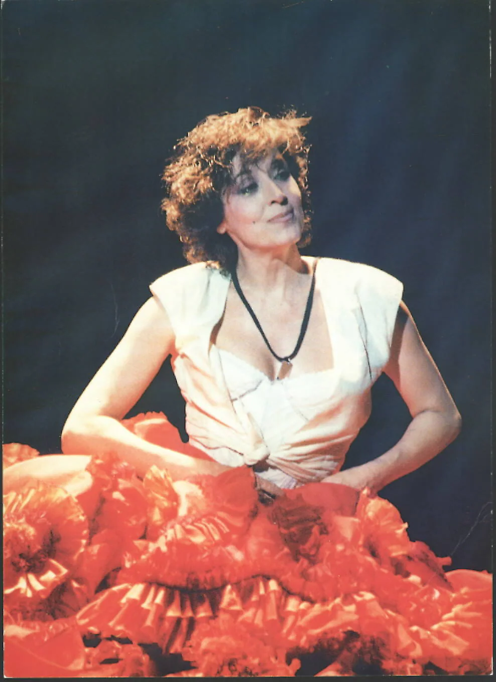 Concha Velasco durante la representación de la obra «La Truhana» en 1993.